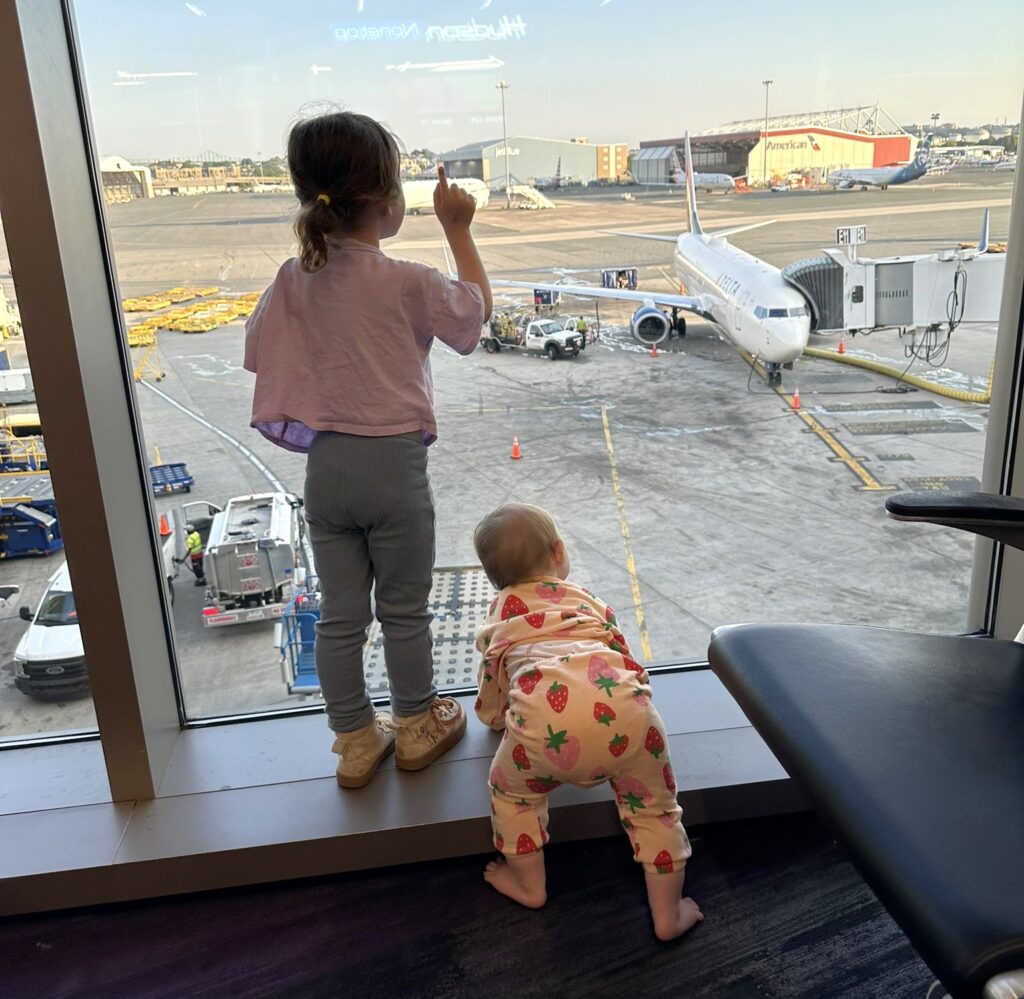 girls in airport logan