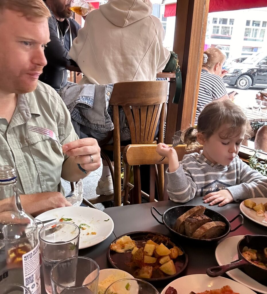 toddler in brindisa tapas london