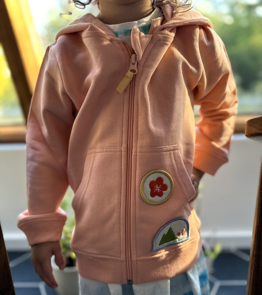 Crann Organic peach hoodie kids