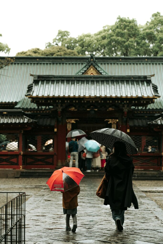 japan in the rain