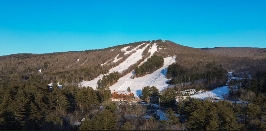 ariel shot cranmore noth conway new hampshire