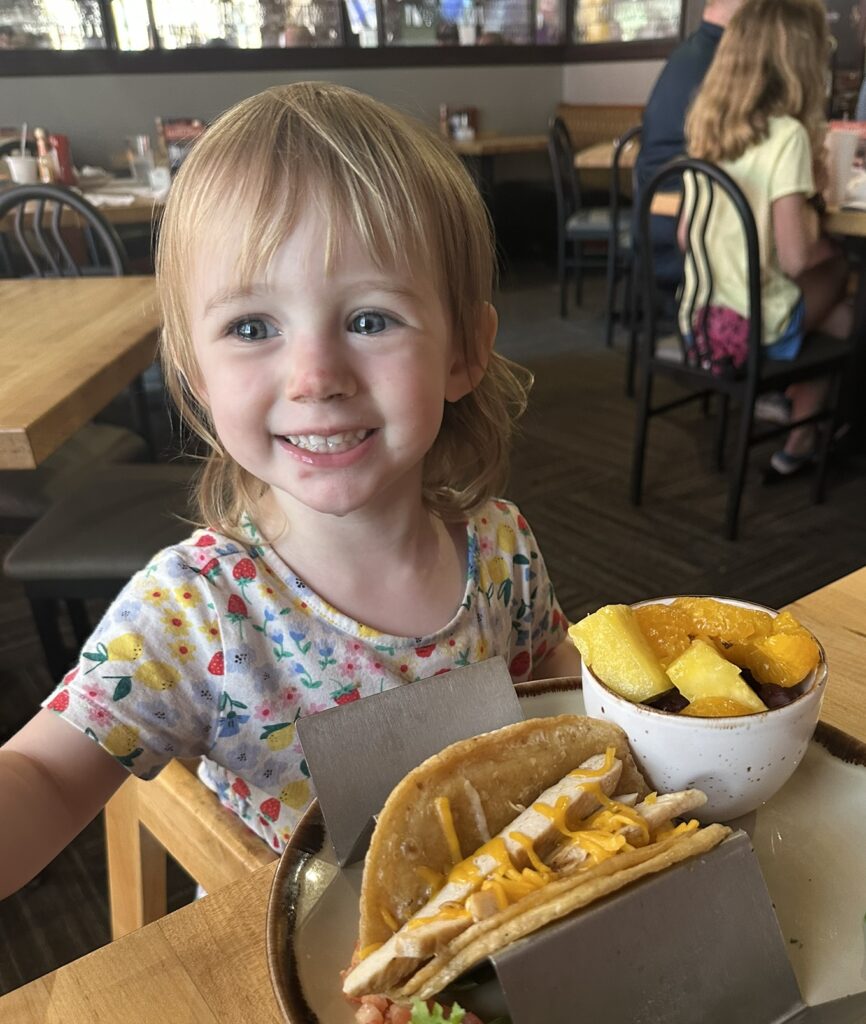 toddler at sundance grill