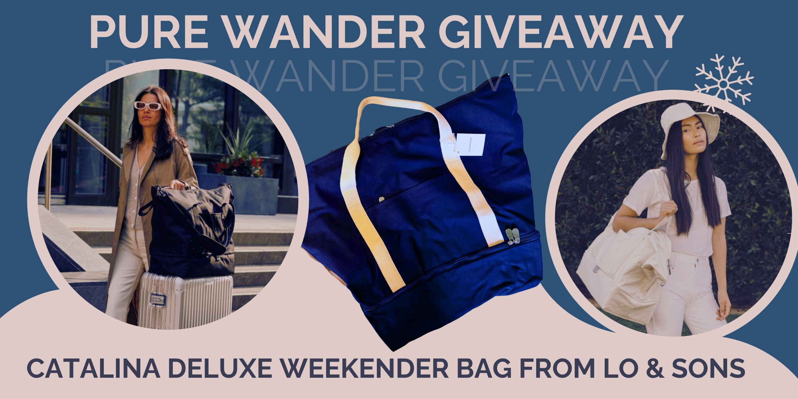 pure wander giveaway weekender bag from lo & sons