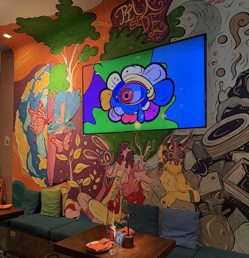 tantalo downstairs restaurant mural