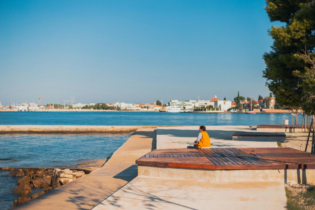 old town zadar on the water