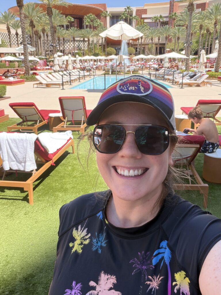 eileen at pool in red rocks casino and resort las vegas