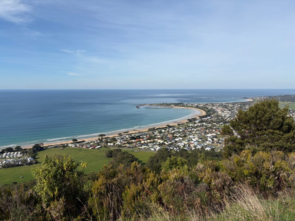 apollo bay overhead shot australia